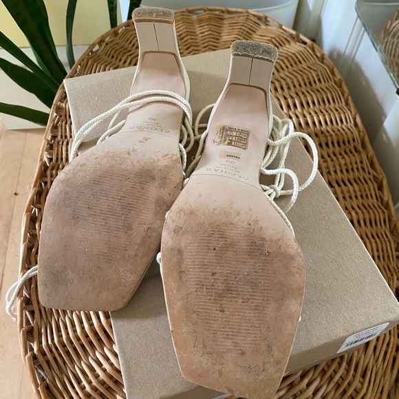 ALOHAS Cream Strappy Heels - Picture 4 of 5